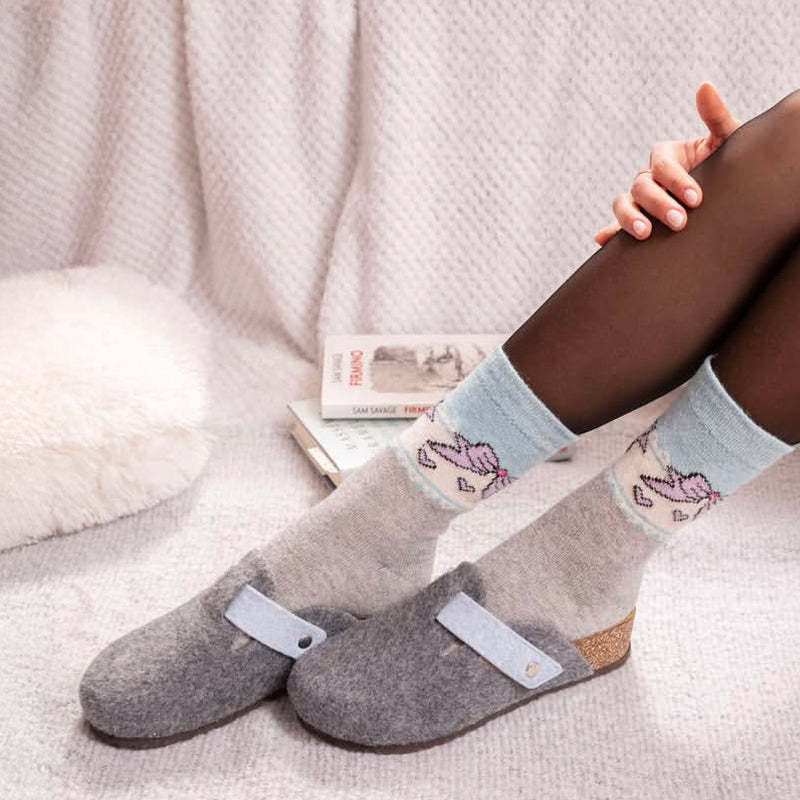 Set regalo con pantofole avorio da donna Gextop | PittaRosso