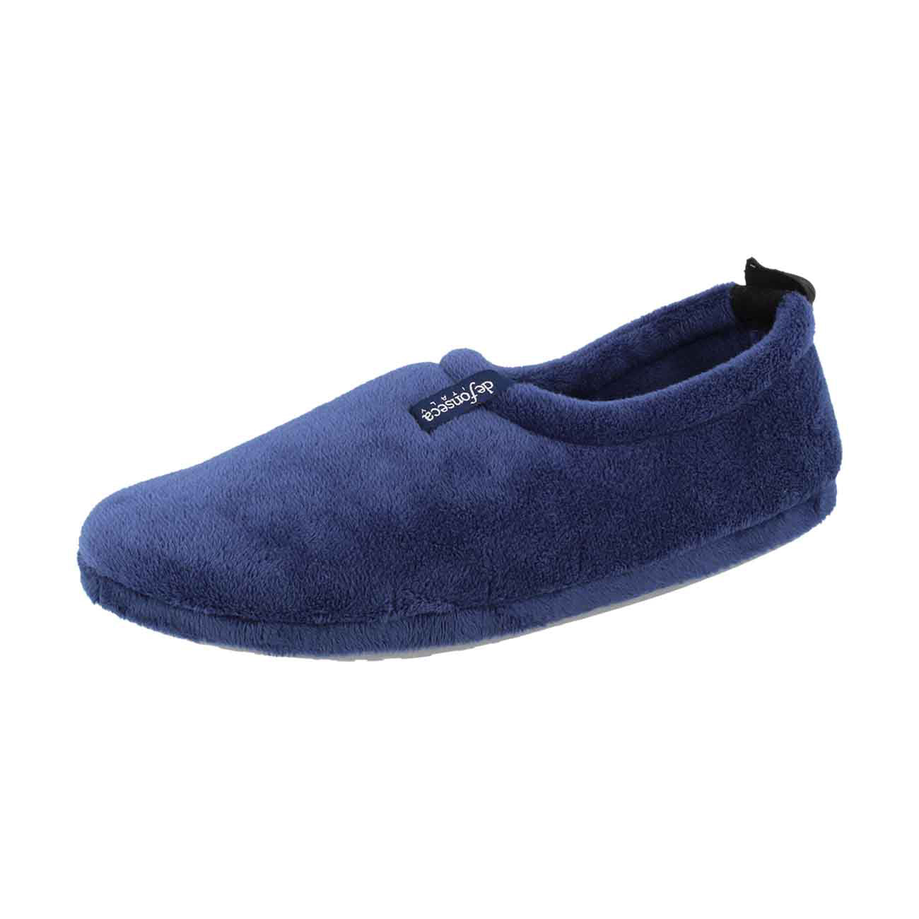 Sleepers Wilson Pantofole Uomo In Memory Foam - Blu Navy - Tomaia In Velluto E Suola Robusta