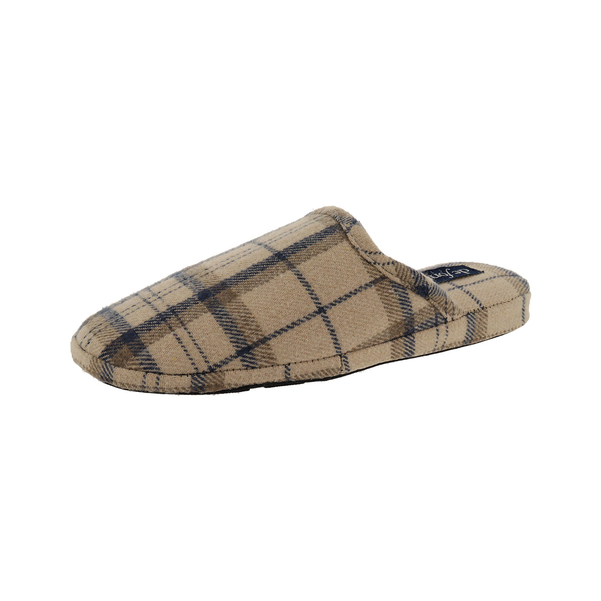 Pantofola uomo scozzese, modello Cagliari – Beige Fantasia