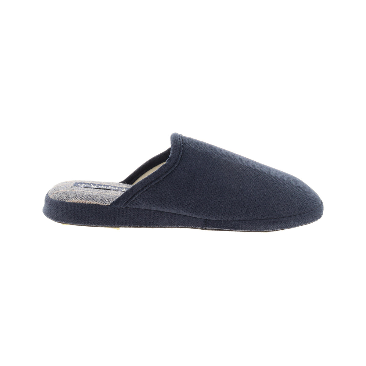 Pantofola uomo scozzese, modello Cagliari – Blu Scuro