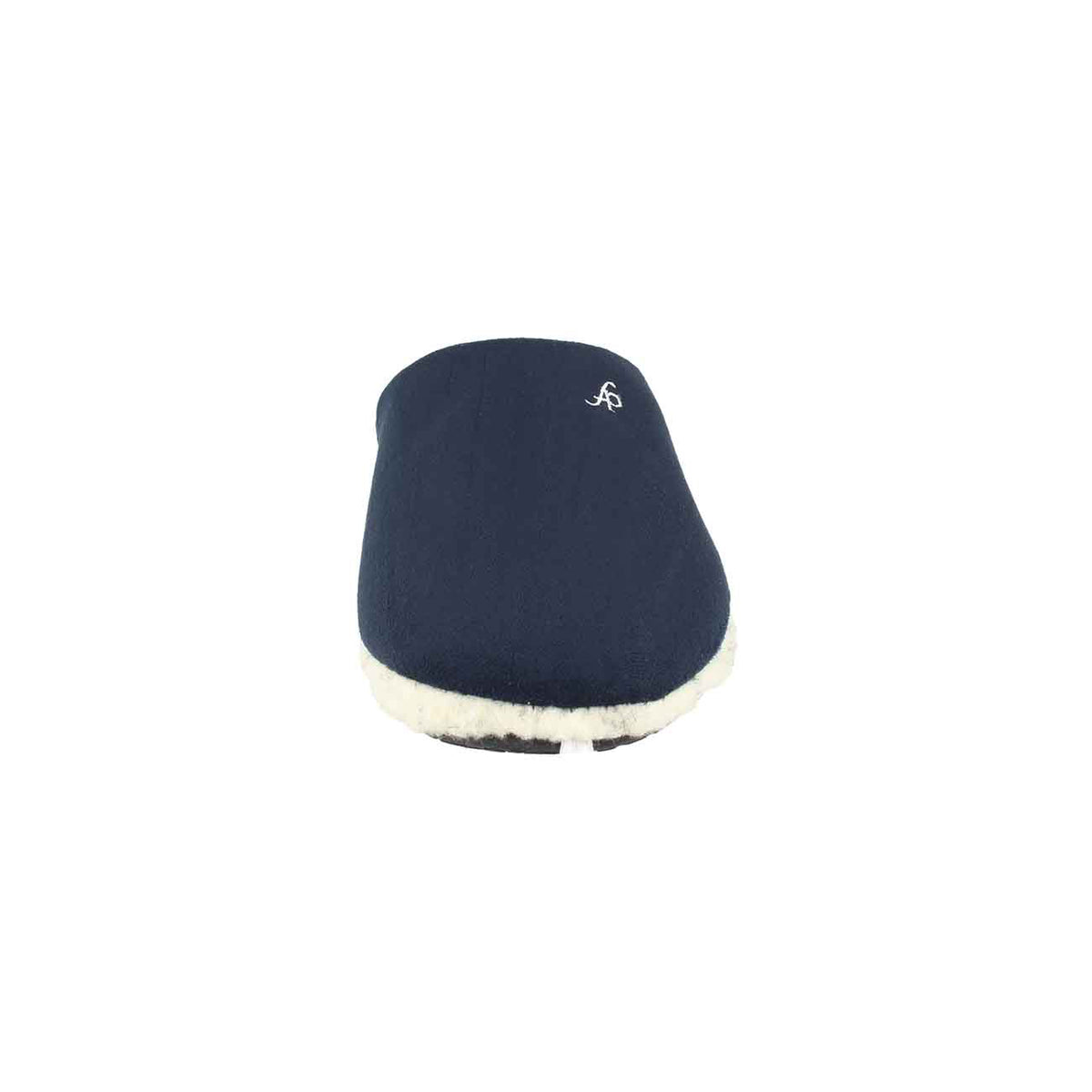 Pantofola uomo a olandesina in similscamosciato, modello Firenze – Blu Scuro