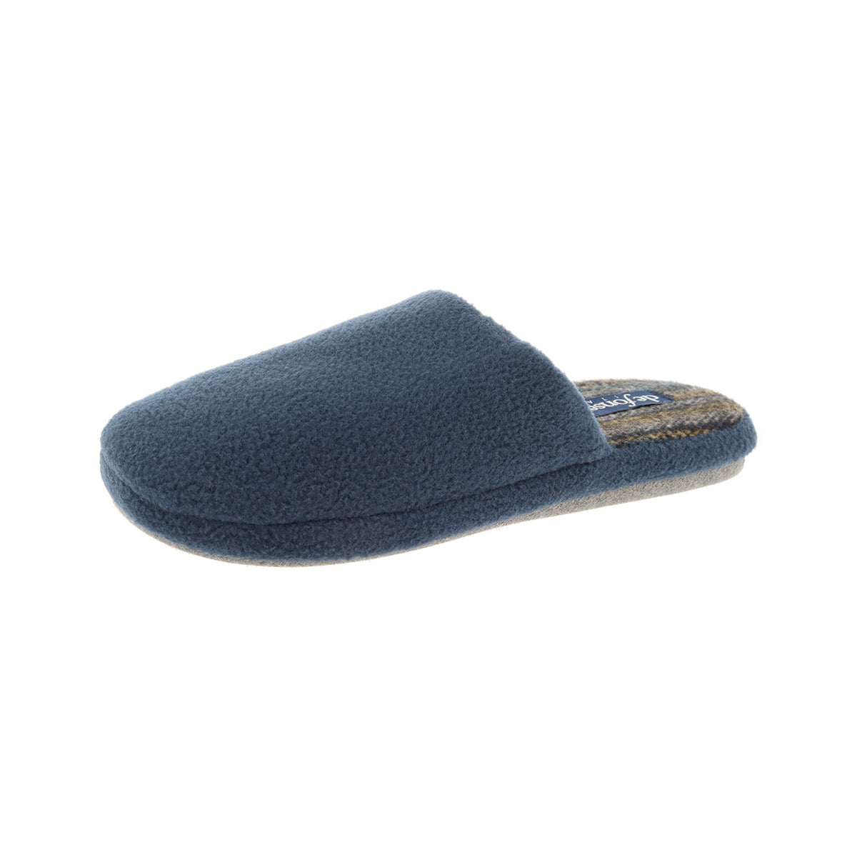 Pantofola uomo in pile, modello Roma Top – Blu