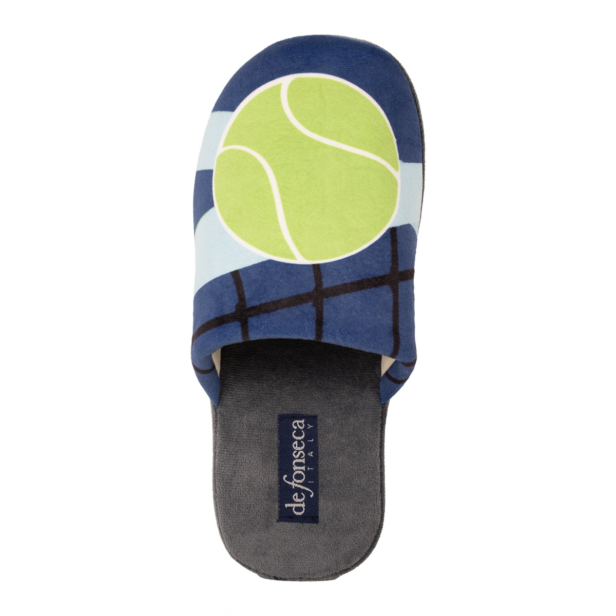 Pantofola uomo in microfibra stampata, modello Roma Top – Grigio