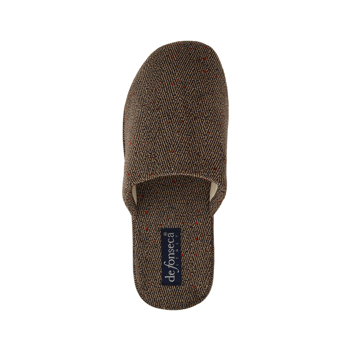 Pantofola uomo in microfibra stampata, modello Roma Top – Tortora