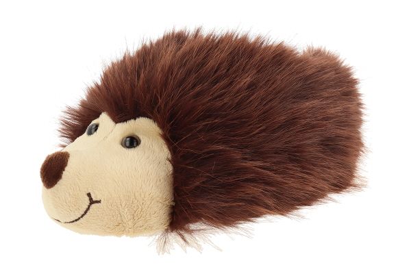 Pantofola peluche a forma di riccio in peluche marrone - modello TEVERE