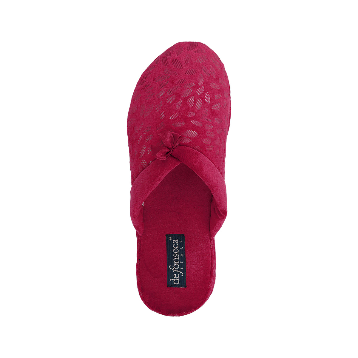 Pantofola donna in microfibra con zeppetta - fucsia / Verona