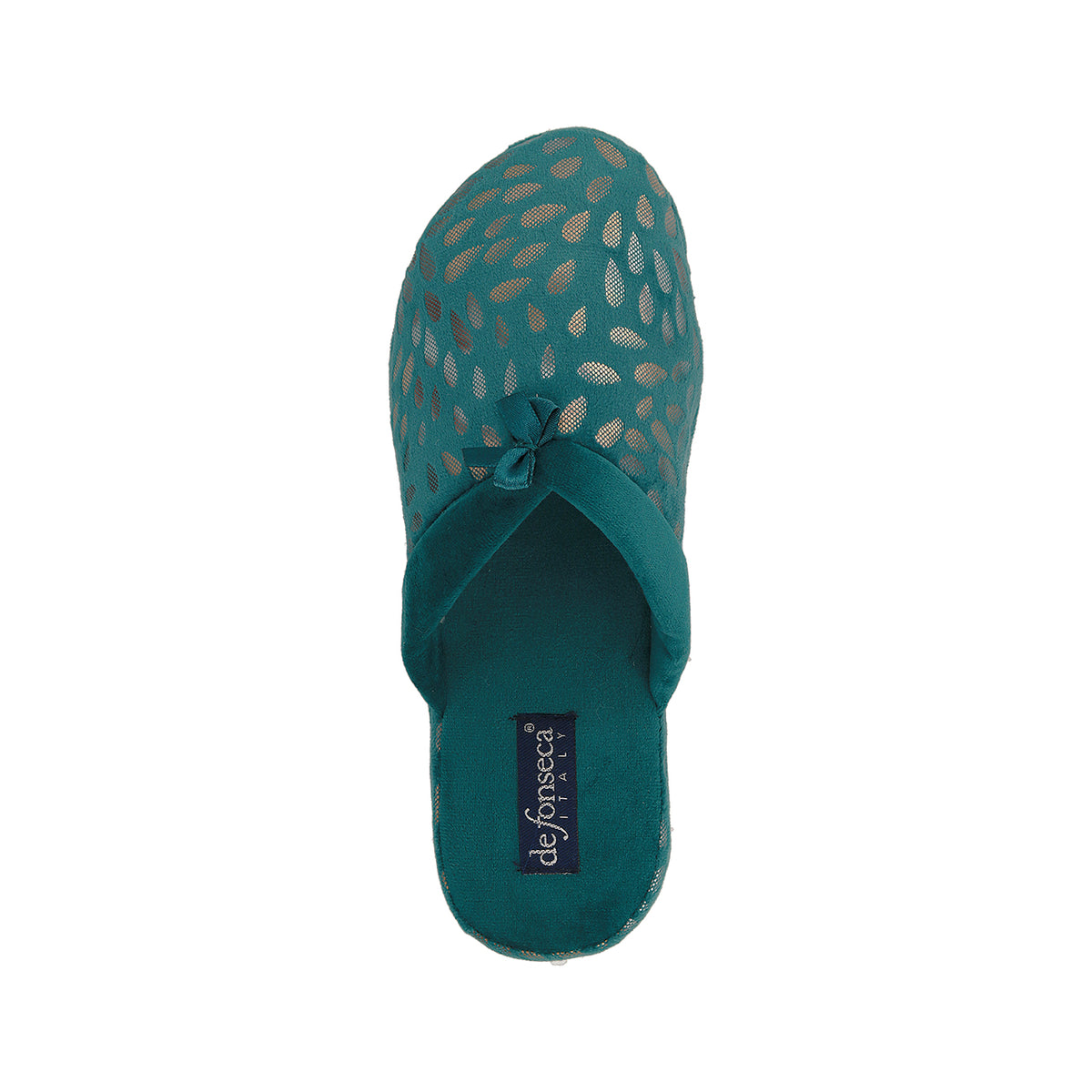 Pantofola donna con zeppa, modello Verona – Ottanio