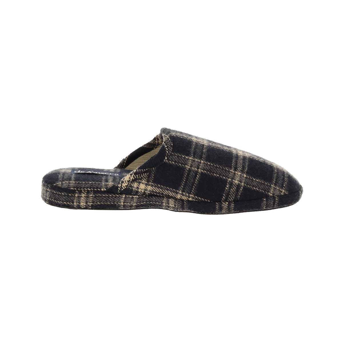 Pantofola uomo scozzese, modello Cagliari – Blu Fantasia