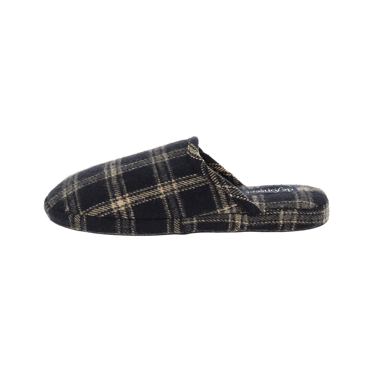 Pantofola uomo scozzese, modello Cagliari – Blu Fantasia