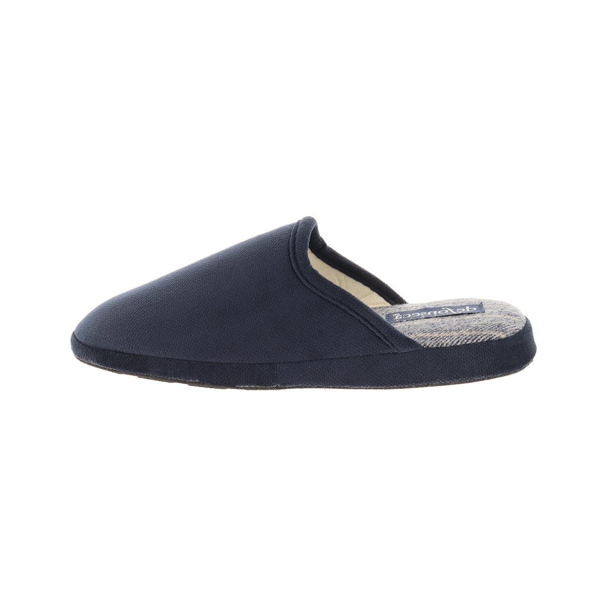 Pantofola uomo scozzese, modello Cagliari – Blu Scuro