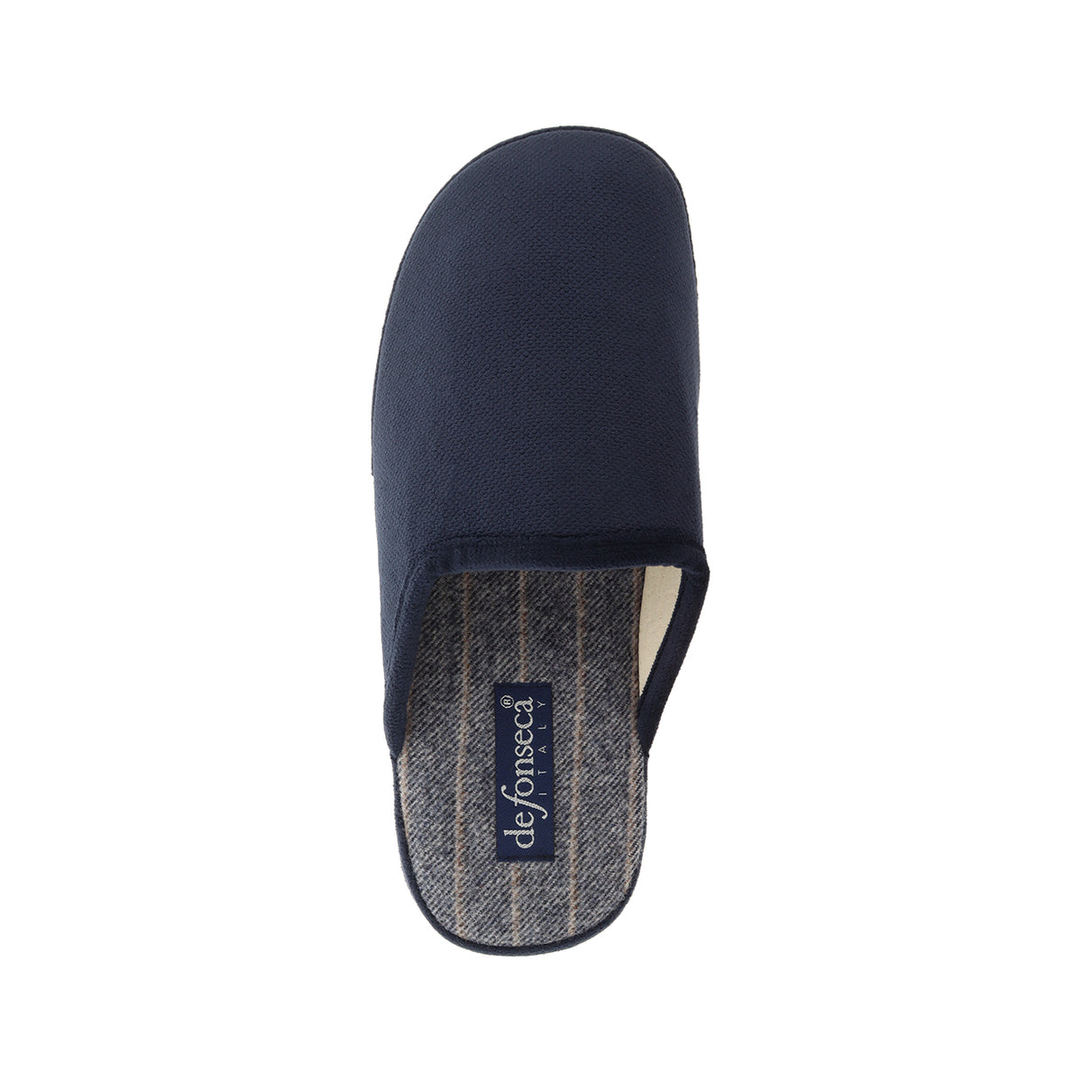 Pantofola uomo scozzese, modello Cagliari – Blu Scuro
