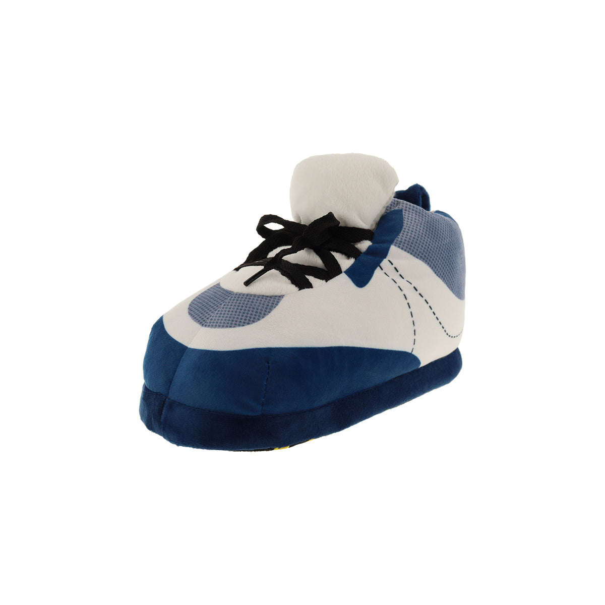 Pantofola in ciniglia a forma di scarpa da basket, modello DORA  – Blu