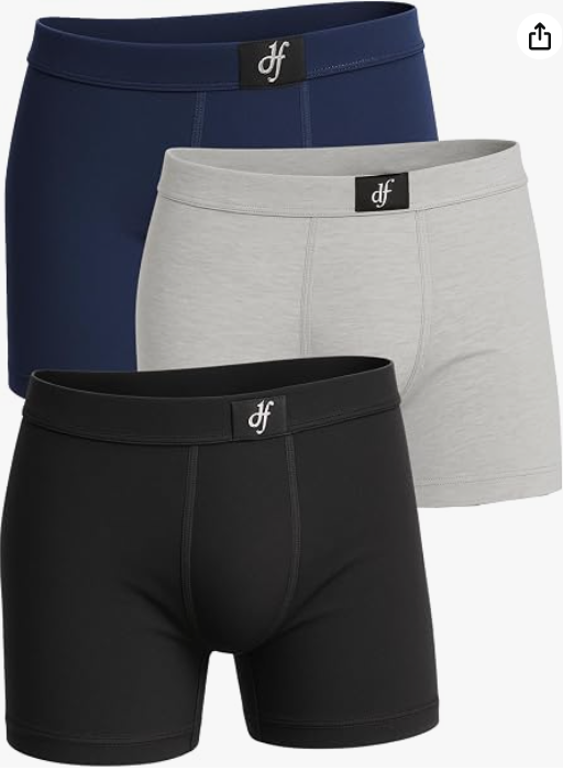 Boxer uomo in cotone, modello DUB220C confezione da 3 pezzi assortiti – blu-grigio-nero
