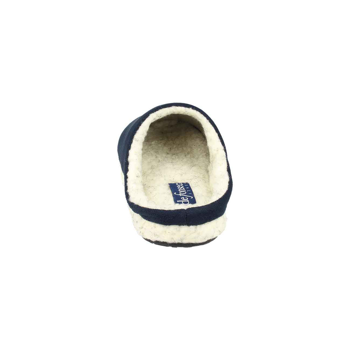 Pantofola uomo a olandesina in similscamosciato, modello Firenze – Blu Scuro