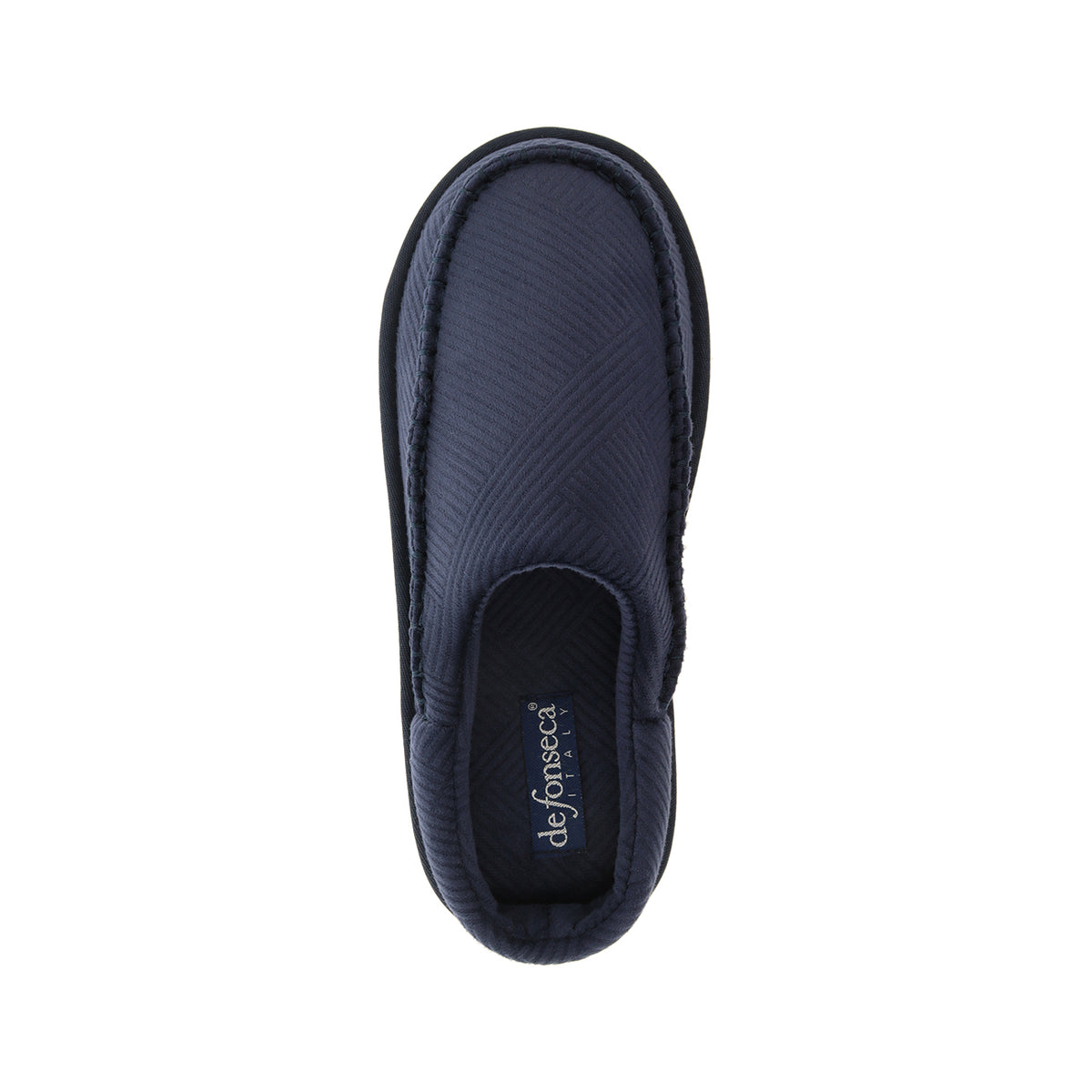 Pantofola uomo a olandesina, modello Friburgo MC34 – Blu Scuro
