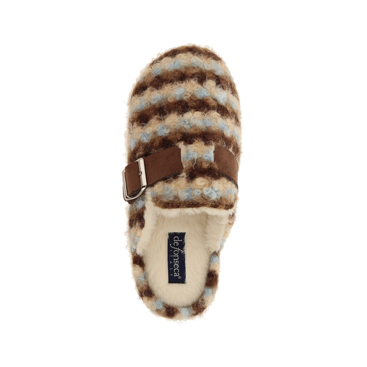 Pantofola donna platform, modello Oslo – Azzurro