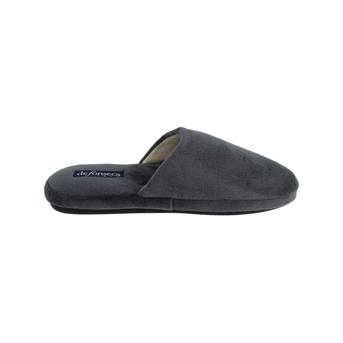 Pantofola uomo in microfibra rasata, modello Roma Top – Grigio