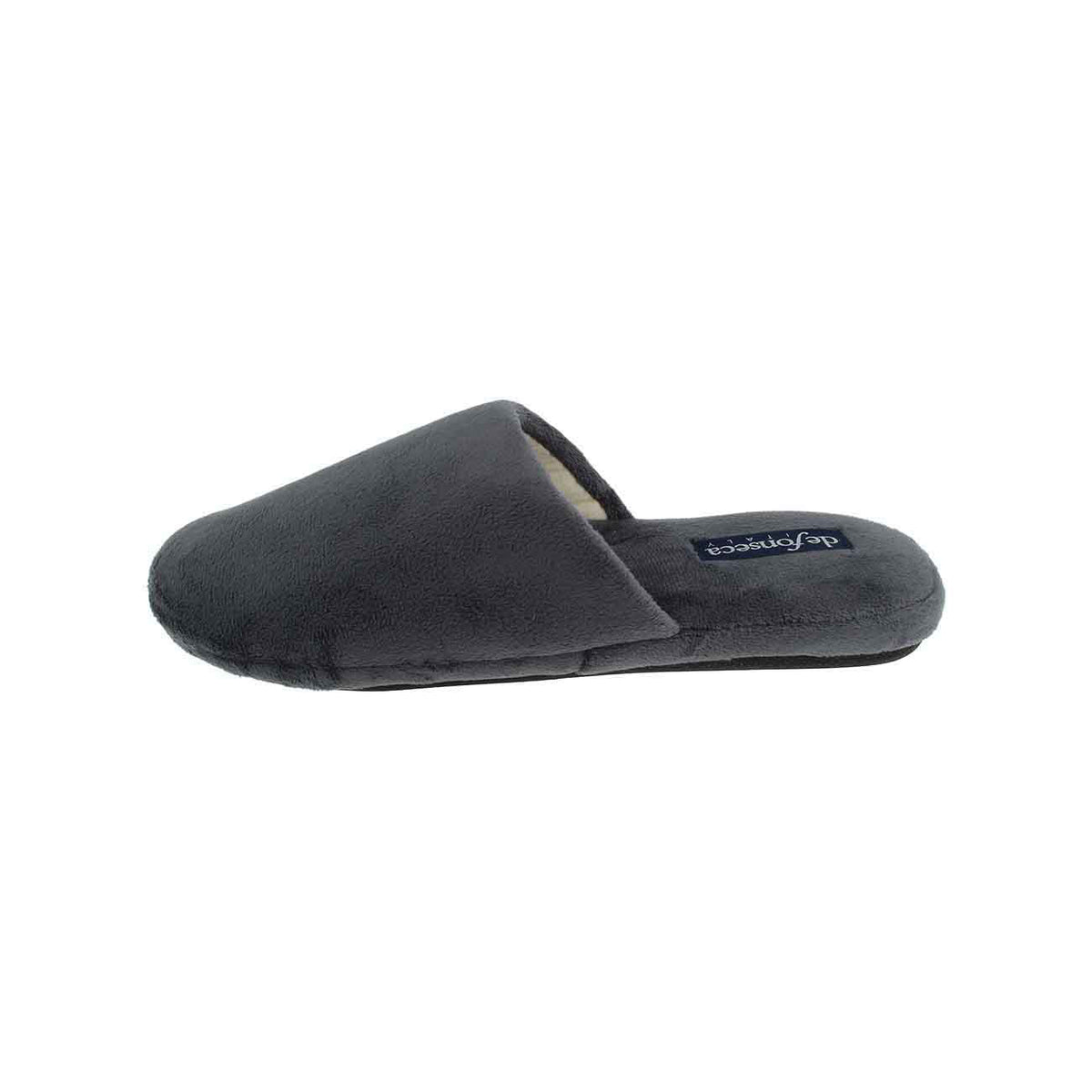 Pantofola uomo in microfibra rasata, modello Roma Top – Grigio