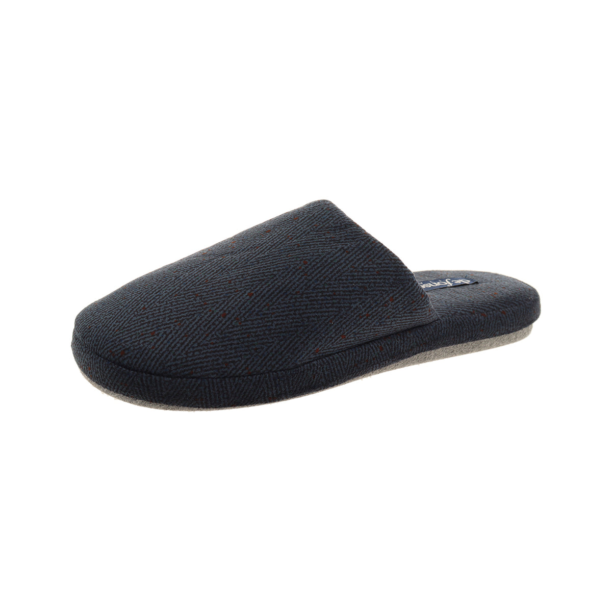 Pantofola uomo in microfibra stampata, modello Roma Top – Blu scuro