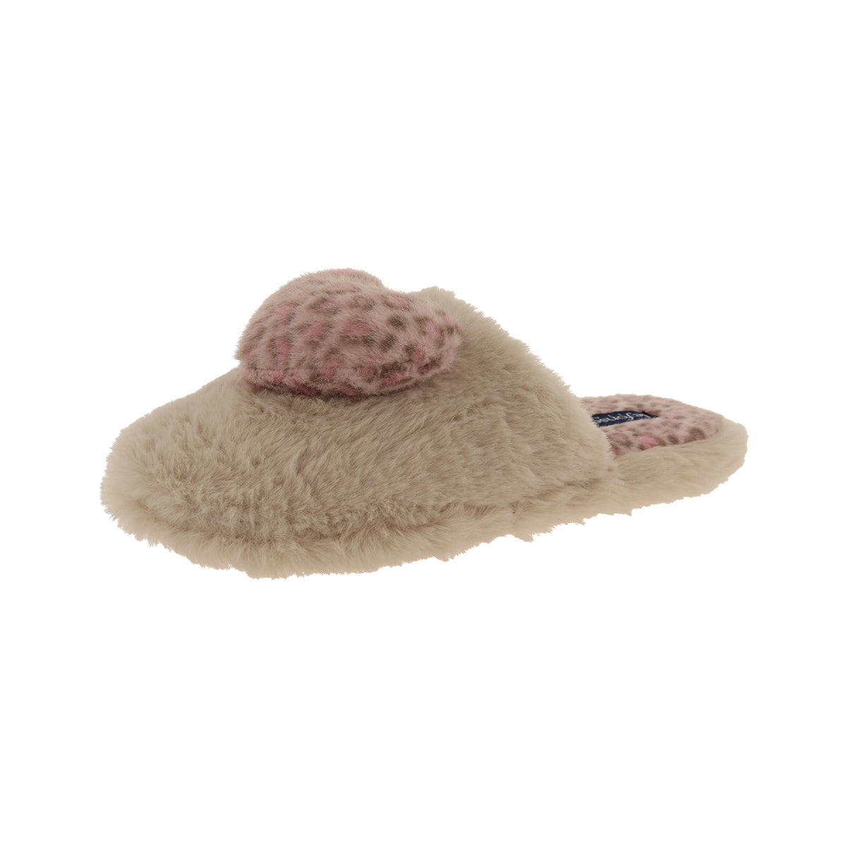 Pantofola donna in microfibra, modello Roma Top – Panna
