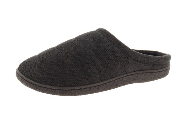Pantofola uomo a olandesina, modello Sava – Nero