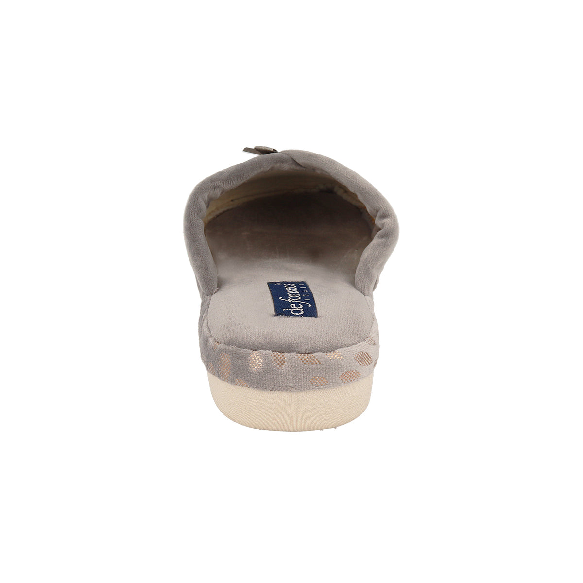 Pantofola donna con zeppa, modello Verona – Grigio