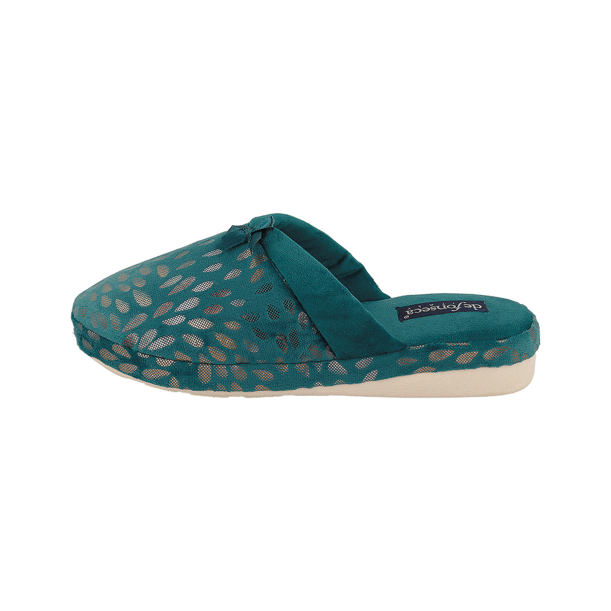 Pantofola donna con zeppa, modello Verona – Ottanio