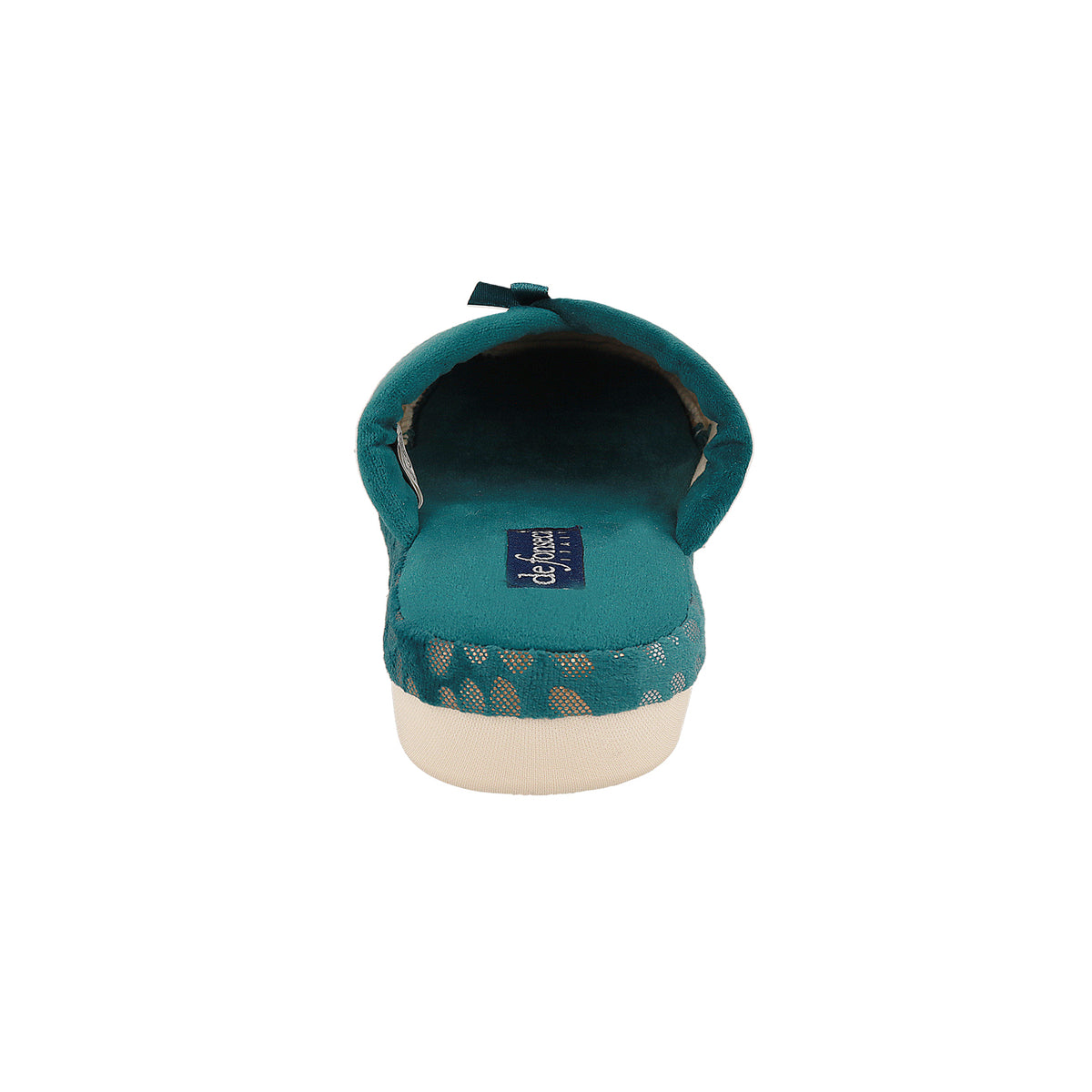Pantofola donna con zeppa, modello Verona – Ottanio