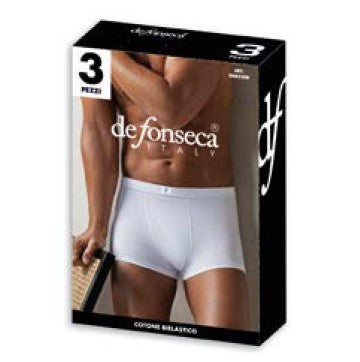 Boxer uomo in cotone, modello DUB220B confezione da 3 pezzi bianco